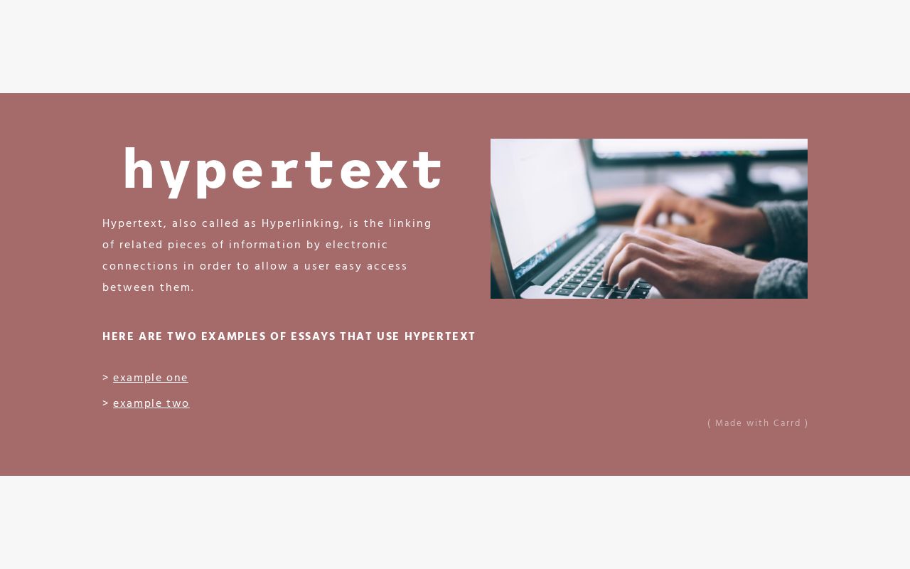 Carrd profile picture for @hypertext